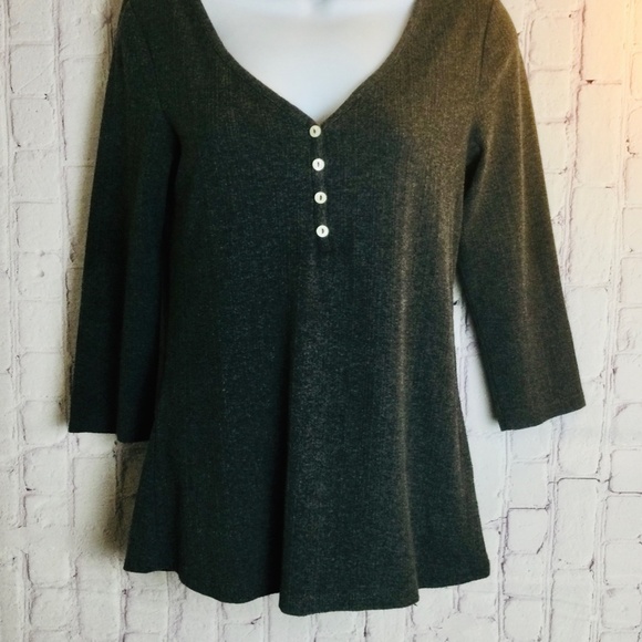 Two Size Small Women's Old Navy Slim-Fit Rib Knit Henley Tops - Picture 6 of 7